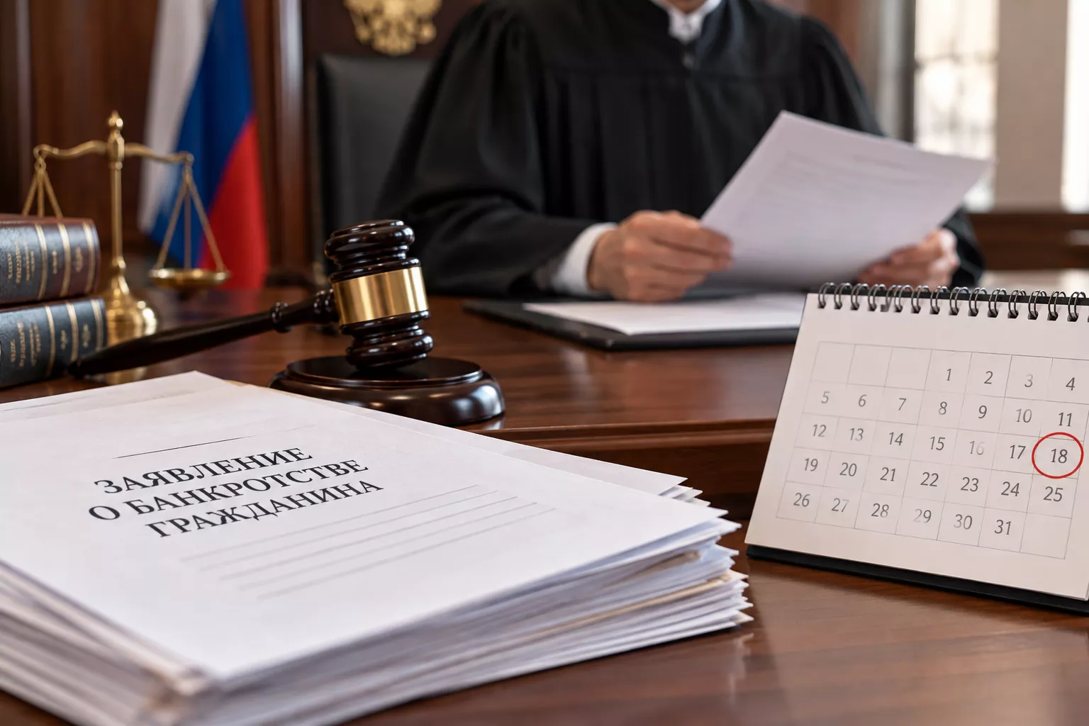Сначала нужно подать в суд заявление о банкротстве